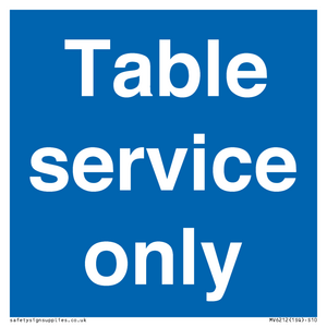 Table service only